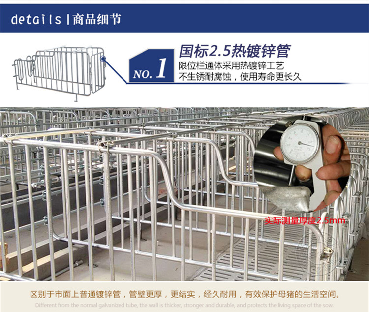 佰牧興國(guó)標(biāo)2.5熱鍍鋅限位欄